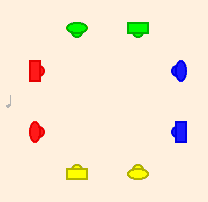 Interlocking Reels of 4, Square Set